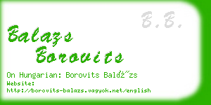 balazs borovits business card